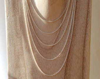 Fijne zilveren ketting/1,8 mm/925 sterling zilver, schakelketting, schakelketting, zilveren ketting in verschillende lengtes