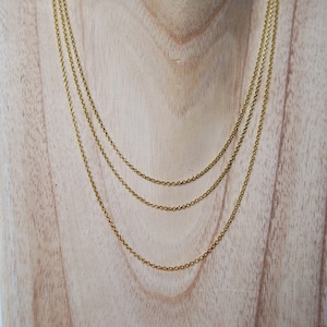 Gold-plated silver chain/1.8 mm/pea chain, fine chain, available in different lengths