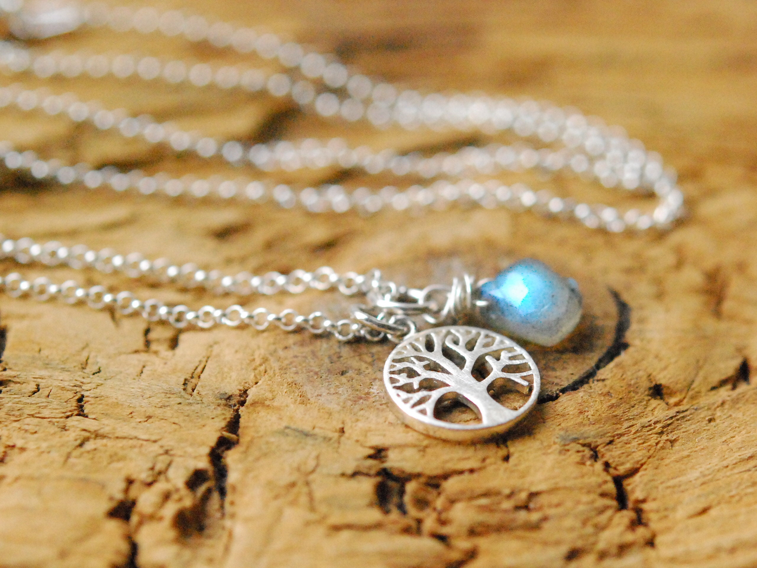 Baum des Lebens Kette mit zwei Anhängern 925 Sterling Etsy