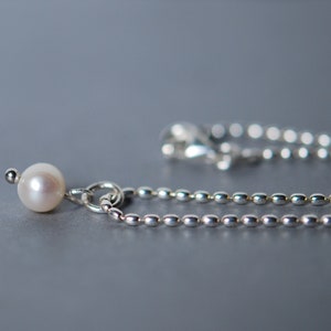 Silberkette mit Perlanhänger, echte Perle, 925 SterlingSilber Bild 10