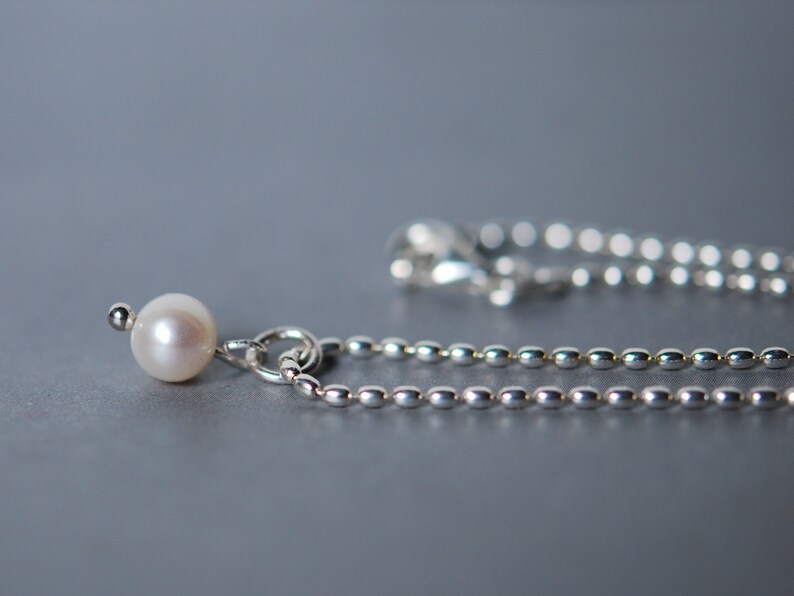 Silberkette mit Perlanhänger, echte Perle, 925 SterlingSilber Bild 10