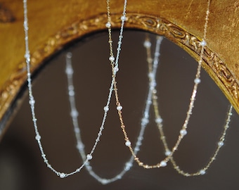 Collier Or 18 Carats Avec 5 Perles De Culture D'eau Douce – Sautoir, Neuf Sans Emballage