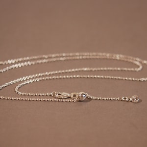 Length-adjustable silver chain, anchor chain/ 1.4 mm/ 925 sterling silver, fine link chain, variable length