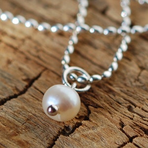 Silberkette mit Perlanhänger, echte Perle, 925 SterlingSilber Bild 5