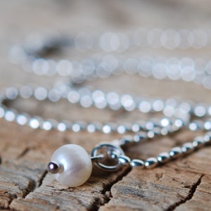 Silberkette mit Perlanhänger, echte Perle, 925 SterlingSilber Bild 6