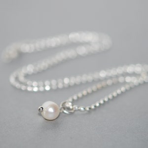Silberkette mit Perlanhänger, echte Perle, 925 SterlingSilber Bild 7