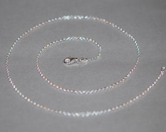 Fijne zilveren ketting/1,8 mm/925 sterling zilver, schakelketting, schakelketting, zilveren ketting in verschillende lengtes