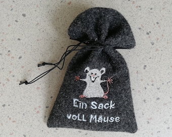 Geldsack Beutel Geldgeschenk "Ein Sack voll Mäuse" * Futter Sterne