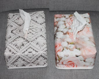 Handkerchief Box Cover * WENDE Cover * Digital Print HÄKELoptik * Selectable Box Size