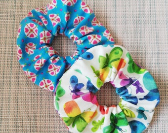Jersey Scrunchie * Heart - Butterfly * individually or set * braid band * hair tie
