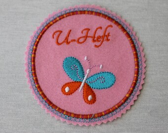 U-booklet button * butterfly * patch