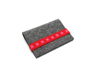 Business card holder, card holder, customer card holder, wool felt holder, business card case, check cards, youth hostel cards, business cards