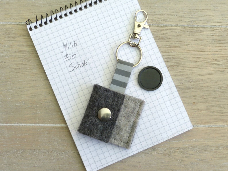 Shopping chip bag wool felt, chip bag, small wool felt bag, key ring, shopping chip, shopping, parking coins, bag image 2