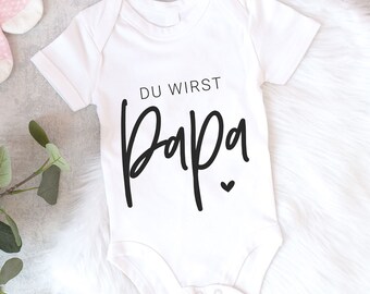 Babybody zur Schwangerschaftsverkündung „Du wirst Papa“ | Geschenkidee, Überraschung