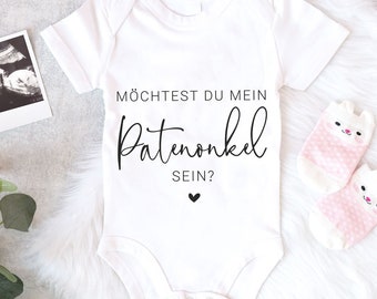 Babybody zur Schwangerschaftsverkündung „Möchtest du mein Patenonkel sein?“ | Geschenkidee, Überraschung