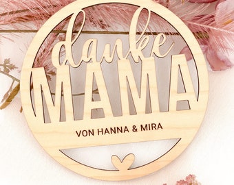 Anhänger „danke Mama“ mit Wunschtext | Muttertag, Geschenk | personalisiert