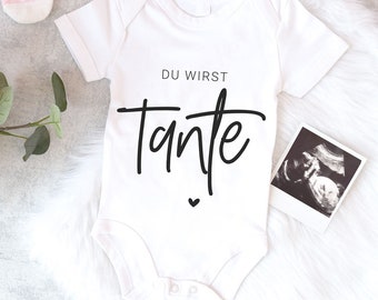 Babybody zur Schwangerschaftsverkündung „Du wirst Tante“ | Geschenkidee, Überraschung