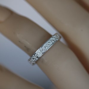 Anillo estrecho de mujer en plata maciza 925 de Frank Schwope, plata, anillo, único, trabajo de orfebrería, joyería única, joyería única, Schwope