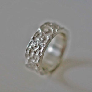 Bague en argent massif 925 avec ornement environnant de Frank Schwope, pièce unique, travail de l'or, bague, bijou unique