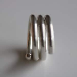 Wide base ring in solid silver by Frank Schwope, interchangeable inserts, solitaire ring, unique, ring, ring for women, unique jewelry,