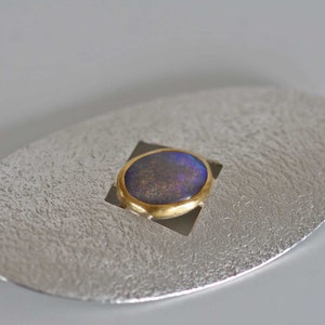 Brooch in 925 silver / 585 / 900 gold / opal by Frank Schwope, brooch, Wissgoldingen, opal, gold, silver, unique jewelry, unique image 3