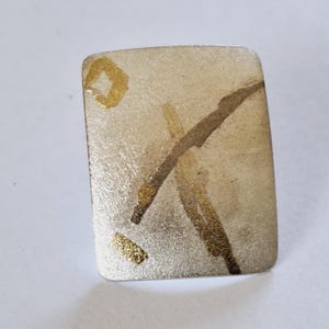 Unikat Ohrstecker aus massiven 925 Silber und 750 / 18kt Goldapplikation von Frank Schwope, Gold, Schmuckunikate, Schmuck-Skulptur, Ohrring