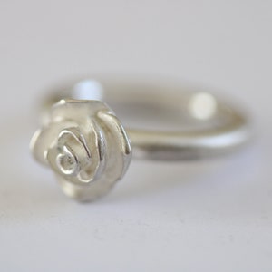 Dainty ring with a noble rose in solid 925 silver by Frank Schwope, fairy tale, rose, ring, silver, delicate, noble, goldsmith&#39;s work, unique