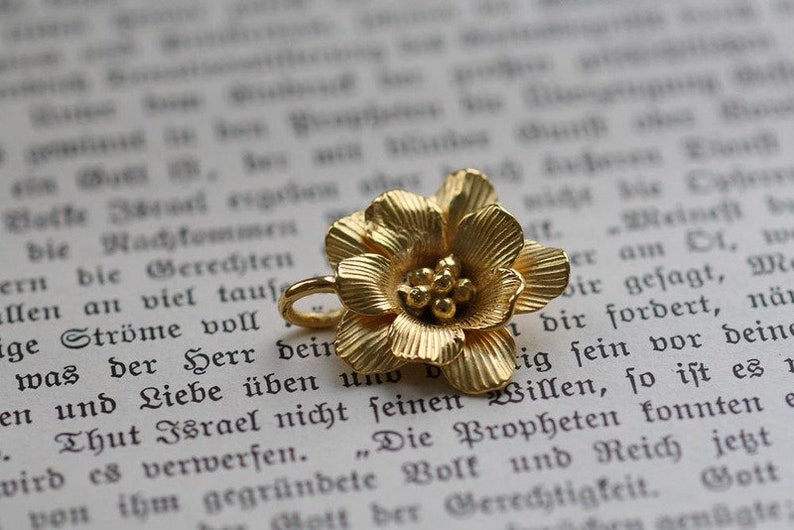 Dream flower pendant in solid silver-22kt gold plated by Frank Schwope