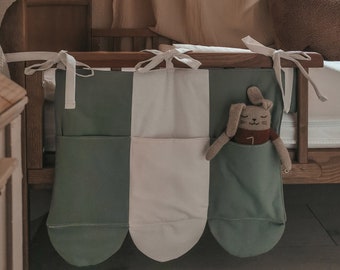 Steens UTENSILO Bett-Taschen Betttaschen für Kinderbett Ablagetasche Blau 