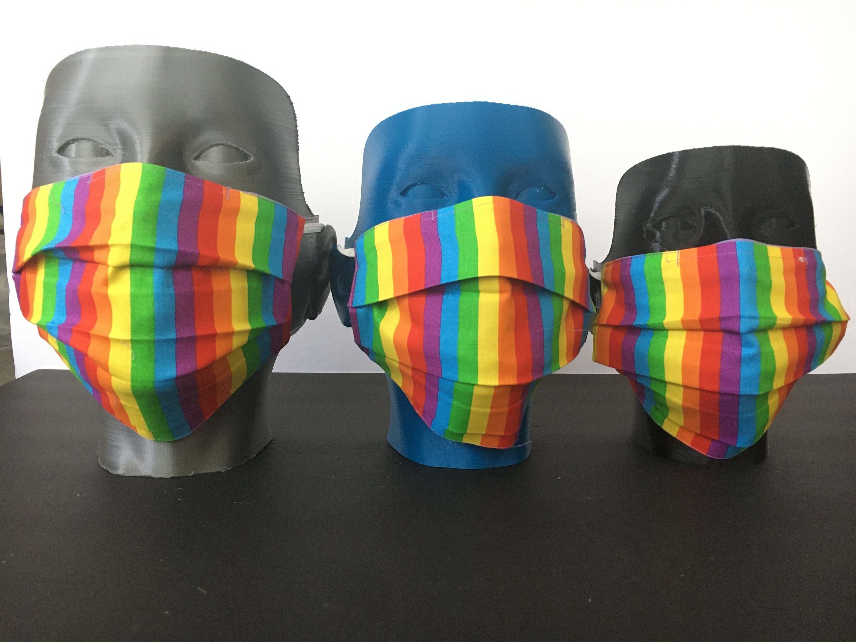 Rainbow gay Pride 100 Cotton Face Masks by nuPROTO made in Etsy