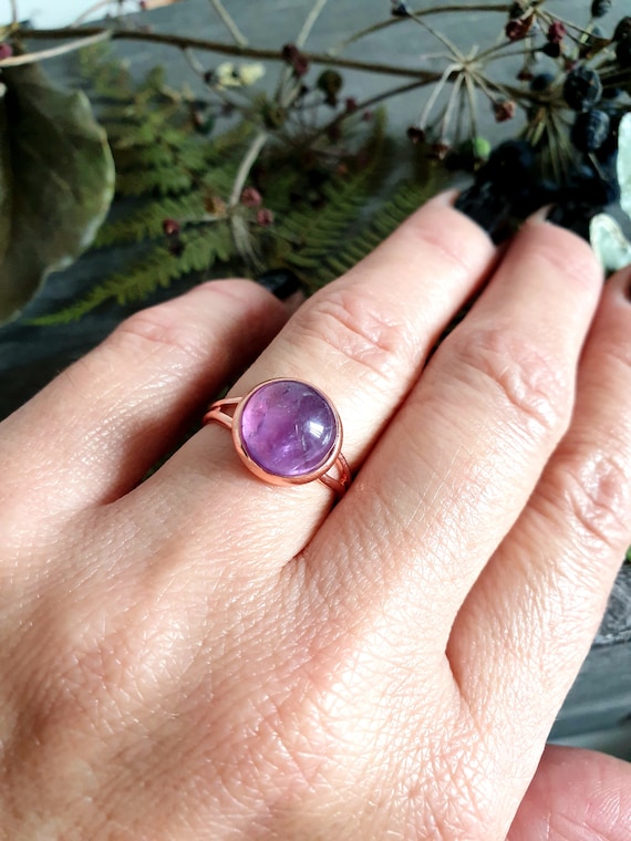 Anello With Ametista, Anello With Pietra Naturali, Amethyst Ring 