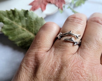 Anillo con ramas, anillo celta, anillo celta, anillo de plata, anillo botánico, anillo botánico, rama