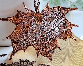 Érable canadien, érable à sucre, vraie feuille, vraie feuille, atelier botanique, cadeau nature, bijoux naturels