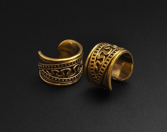Snake Pattern Brass Ear Cuff | Brass Jewellery | Brass Body Jewellery For Ears | FREE Worldwide Delivery!