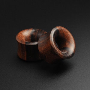 Sono Wood Double Flare Concave Tunnel | Wooden Ear Stretcher Gauges | Sizes 6mm (2g) - 40mm (1 9/16”) | FREE Worldwide Delivery!