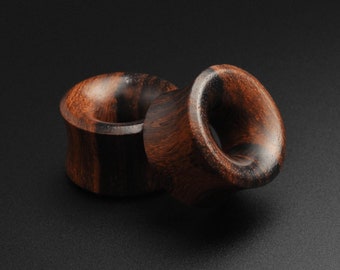 Sono Wood Double Flare Concave Tunnel | Wooden Ear Stretcher Gauges | Sizes 6mm (2g) - 40mm (1 9/16”) | FREE Worldwide Delivery!