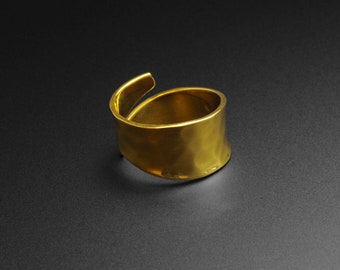 Hammered Brass Ring | Brass Ring |  Brass Body Jewellery | Quality Guaranteed | FREE Delivery Available!