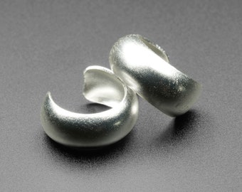 Plain Brushed 925 Silver Ear Cuff | Silver Body Jewellery For Ears | FREE Delivery Available!