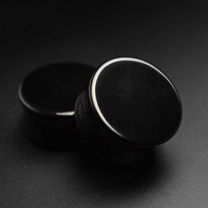 Black Glass Double Flare Plug | Organic Glass Ear Stretcher Gauges | Sizes 8mm (0g) - 30mm (1 3/16&quot;) | FREE Delivery Available!