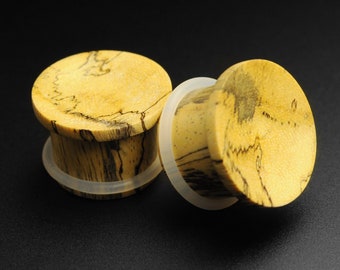 Tamarind Wood Single Flare Concave Plug | Wooden Ear Stretcher Gauges | Sizes 5mm (4g) - 16mm (5/8") | ***No USA TARIFFS!***