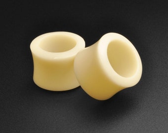 Bone Double Flare Tunnel | Organic Bone Ear Stretcher Gauges | Sizes 3mm (8g) - 10mm (00g) | FREE Delivery Available!