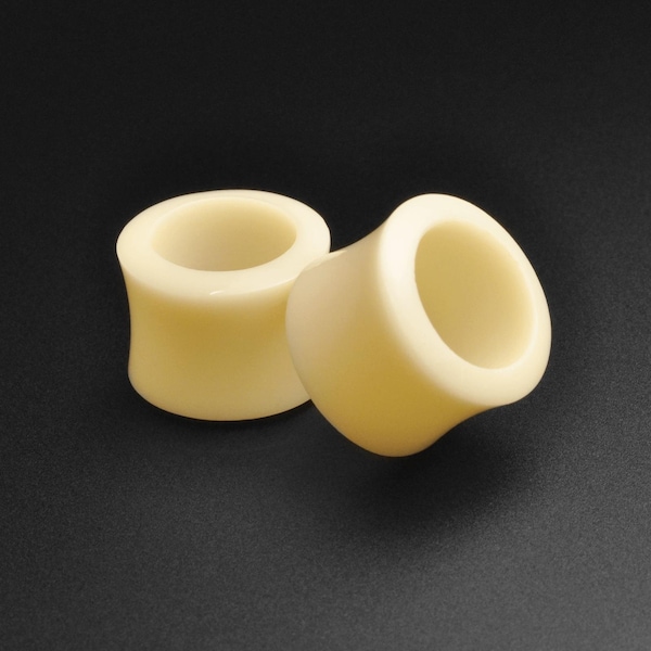 Bone Double Flare Tunnel | Organic Bone Ear Stretcher Gauges | Sizes 3mm (8g) - 10mm (00g) | FREE Delivery Available!