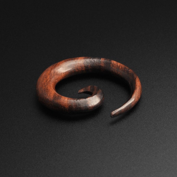 Sono Wood Spiral | Wooden Ear Stretcher Gauges | Wooden Ear Stretchers | Sizes 3mm (8g) - 16mm (5/8") | ***No USA TARIFFS!***