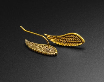 Angel Wing Brass Ear Climber  | Brass Ear Climbers | Quality Guaranteed | Brass Body Jewellery | FREE Delivery Available