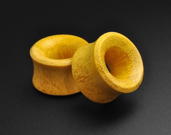 Jackfruit Wood Double Flare Concave Tunnel | Wooden Ear Stretcher Gauges | Sizes 6mm (2g) - 30mm (1 3/16") | ***No USA TARIFFS!***