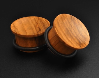 Narra Wood Single Flared Flat Top Organic Ear Plugs Narra Wood Single Flared Flat Top Organic Ear Plugs
