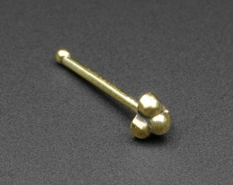 Triple Dot Brass Nose Stud (Nose Bone) | Nose Studs, Nose Bone Fit | Nose Piercing Jewellery | ***No USA TARIFFS!***