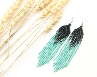 Handmade Boho Earrings,Seed bead Earrings,everyday earrings,artisan gift for women