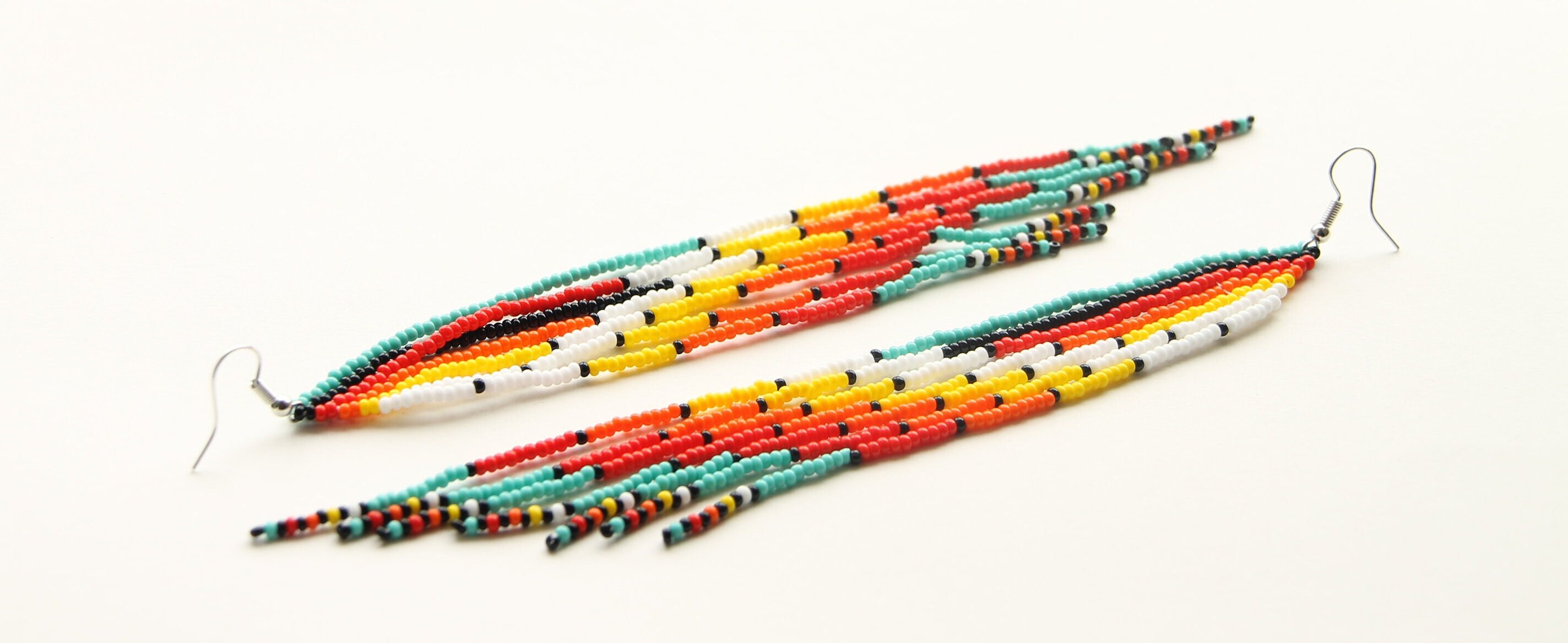 Handmade Extra Long Beaded Fringe Earrings: Boho Festival Style - Etsy
