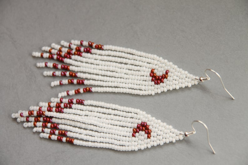 Beaded Colorful Earrings, Native American Style Beaded Earrings